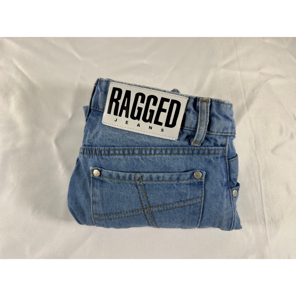 Ragged Jeans Womens High Waisted Straight Leg Denim Light Wash Blue Size 26